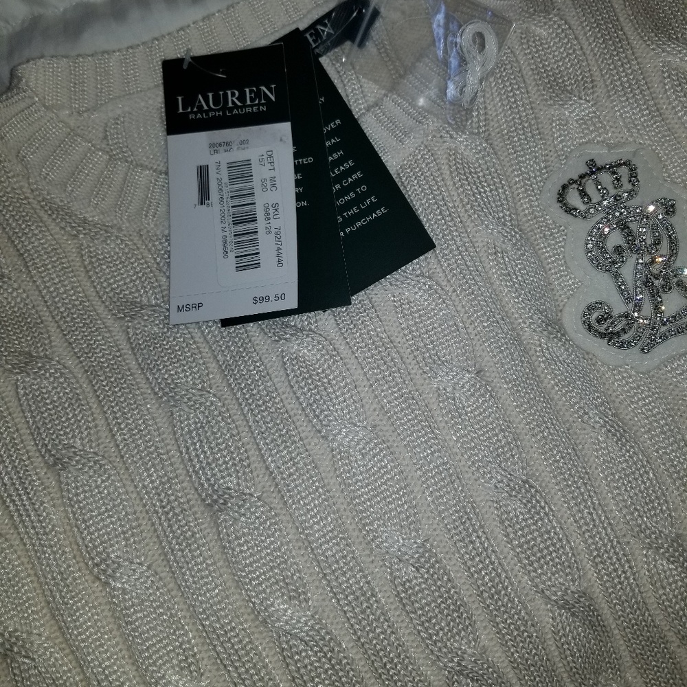 Sweater with rhinestones